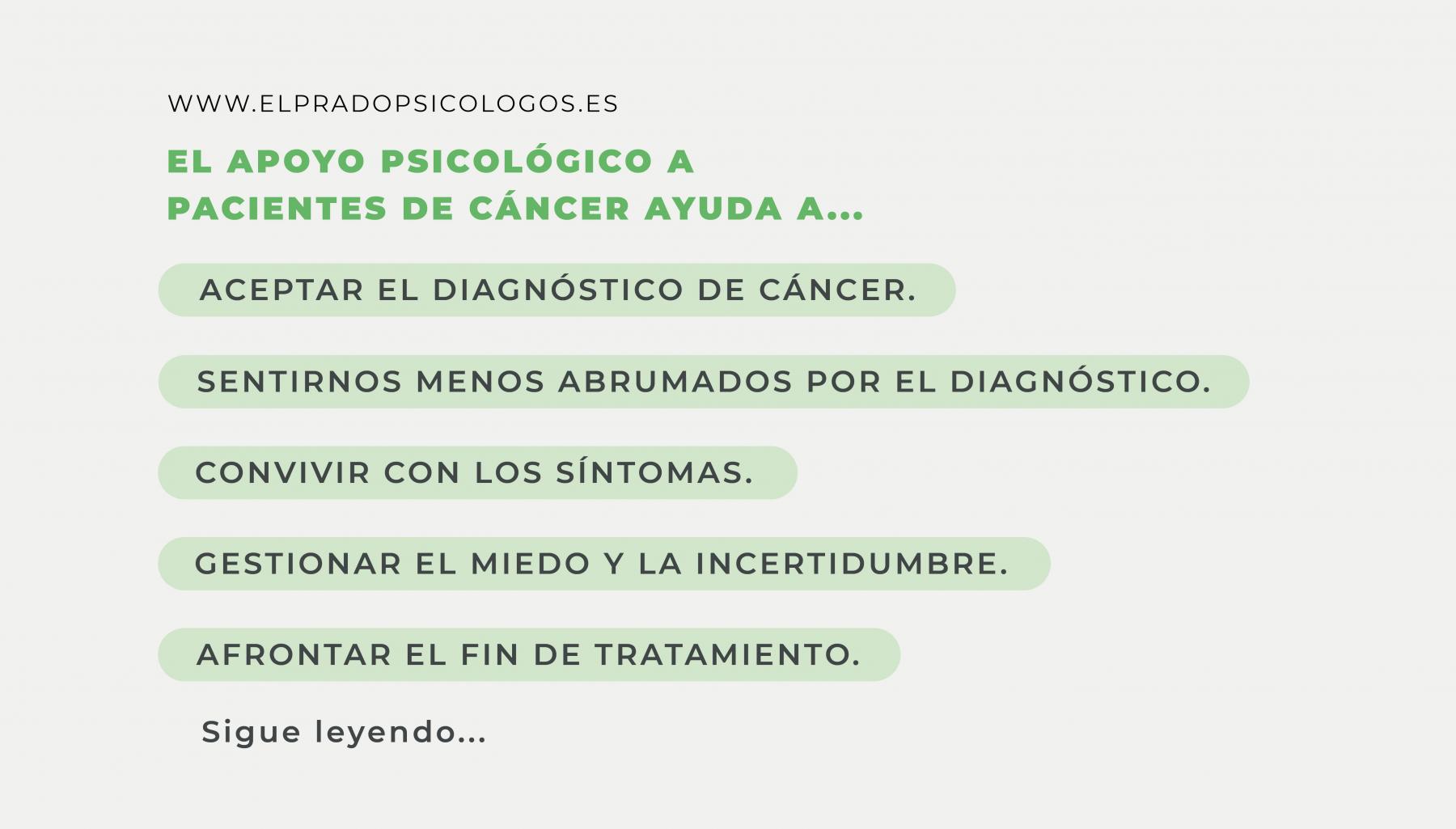 apoyo psicologico cancer psicooncología apoyo