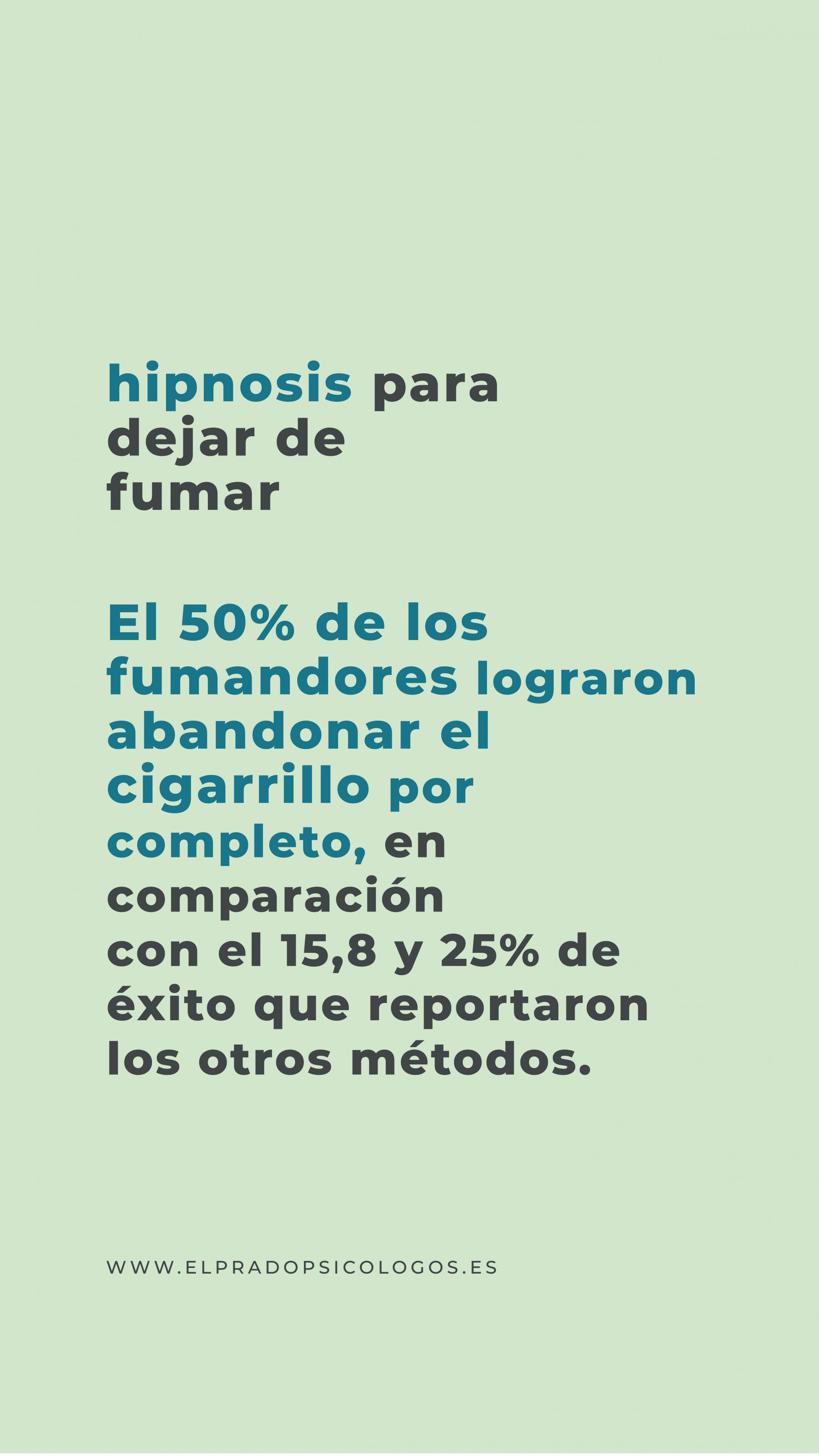 Hipnosis para dejar de fumar funciona