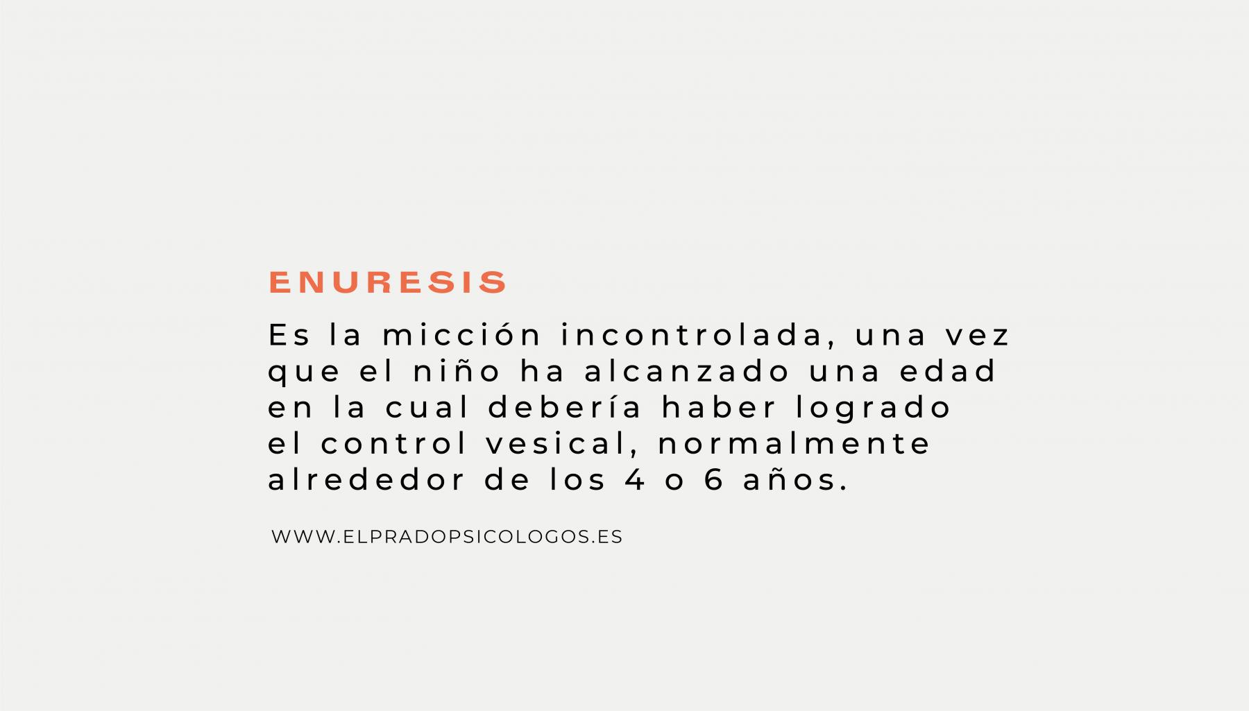 definición enuresis qué es la enuresis