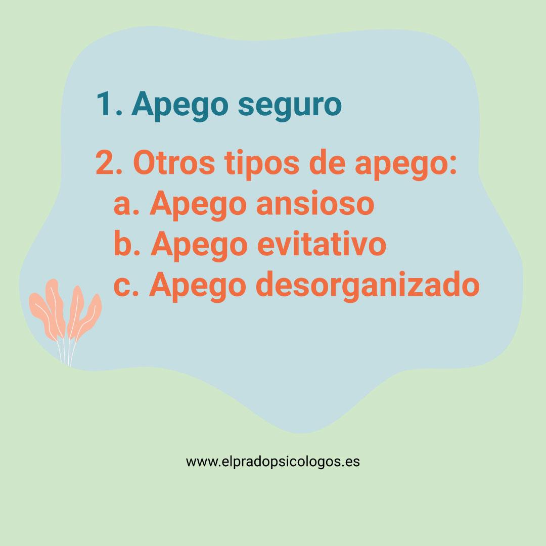 Tipos de apego Tipos de apego