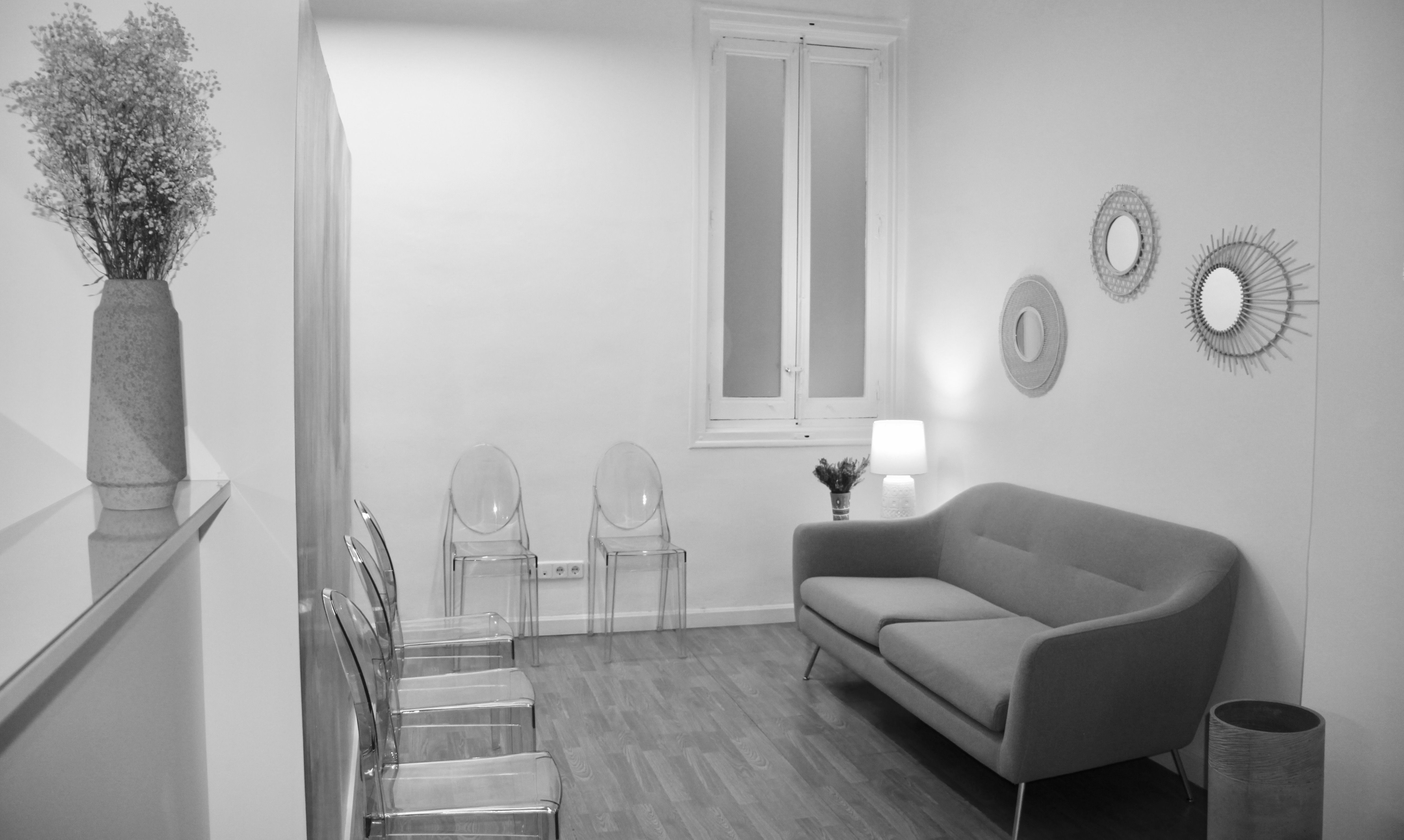 Sala Espera Oficina Calle Núñez de Balboa Madrid. El Prado Psicólogos